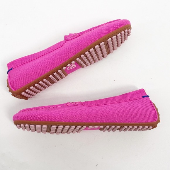 Rothys The Driver Dragon Fruit Pink Knit Penny Loafers Shoes Womens Size 9 - Picture 6 of 10